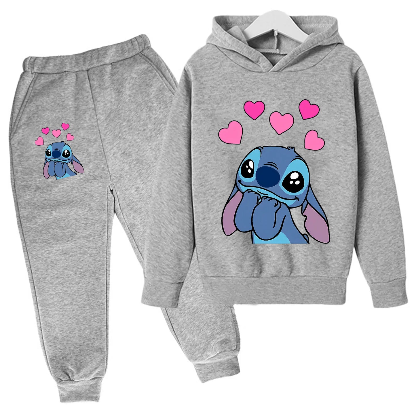 Ensemble Sweat à Capuche et Pantalon Stitch (divers coloris)
