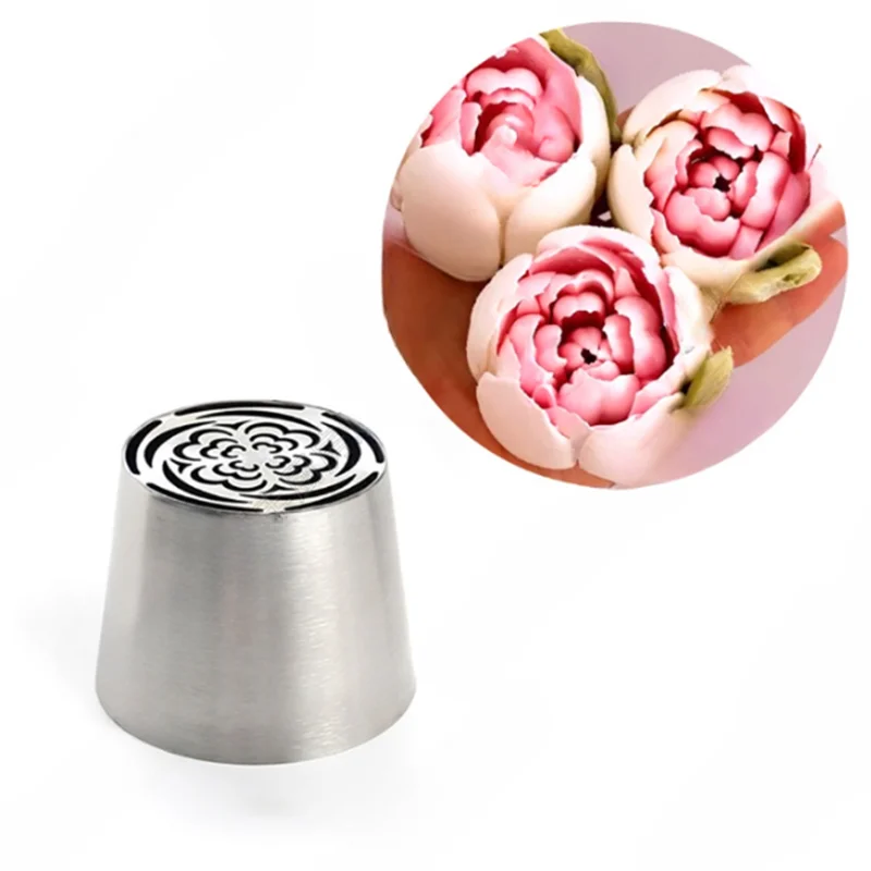 Buses de Décoration de Gâteau en acier inoxydable, Motif Fleur