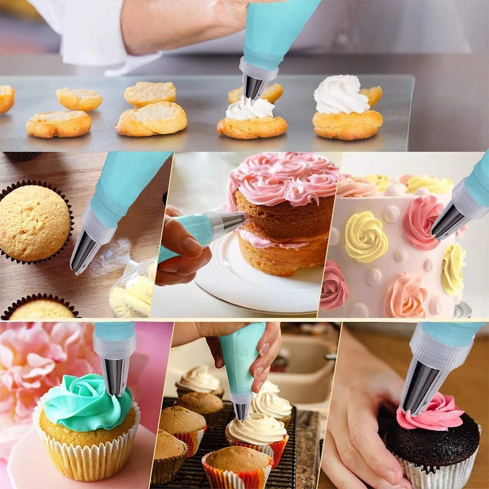 Kit de Décoration de Gâteaux: poches à douille et embouts (15 pièces)