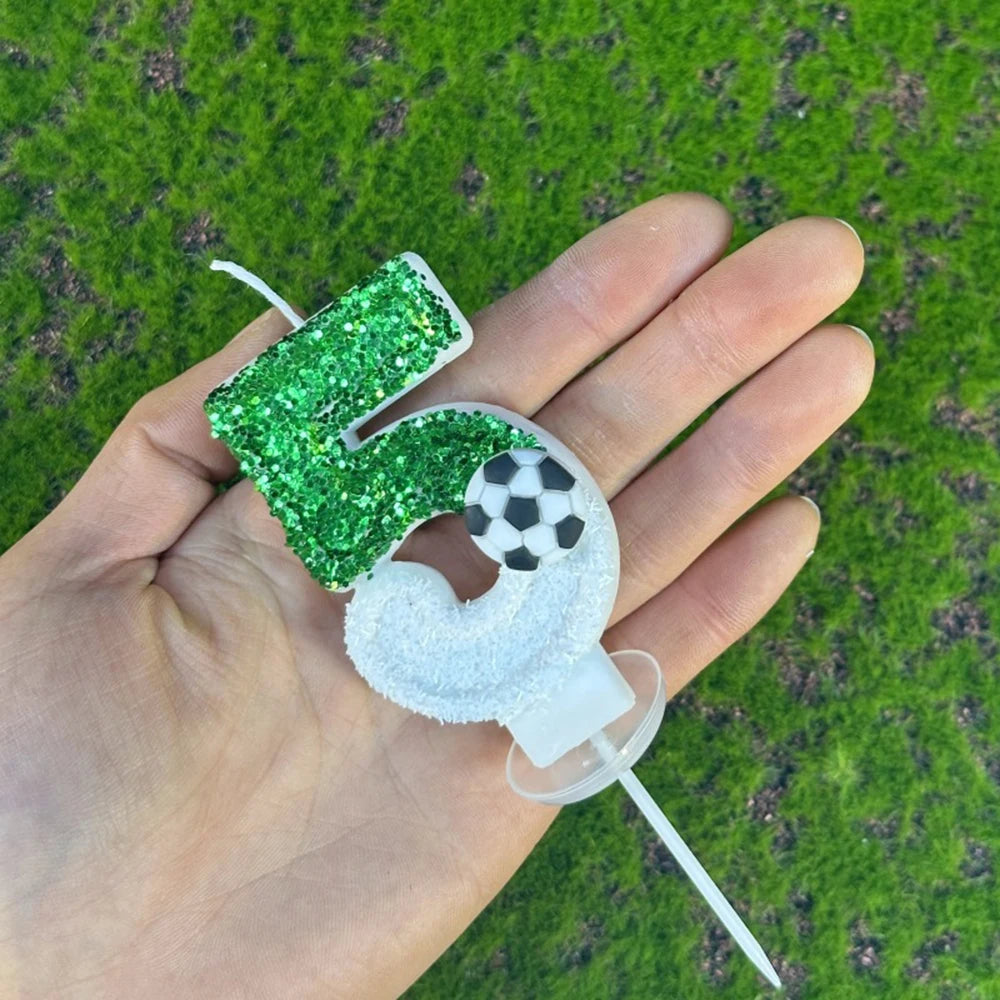 Football birthday candles