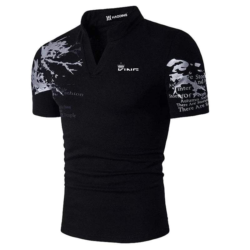 Men's printed polo shirt