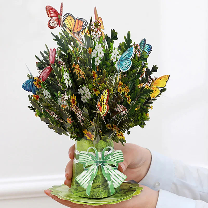 Carte Pop-Up 3D Bouquet de Fleur