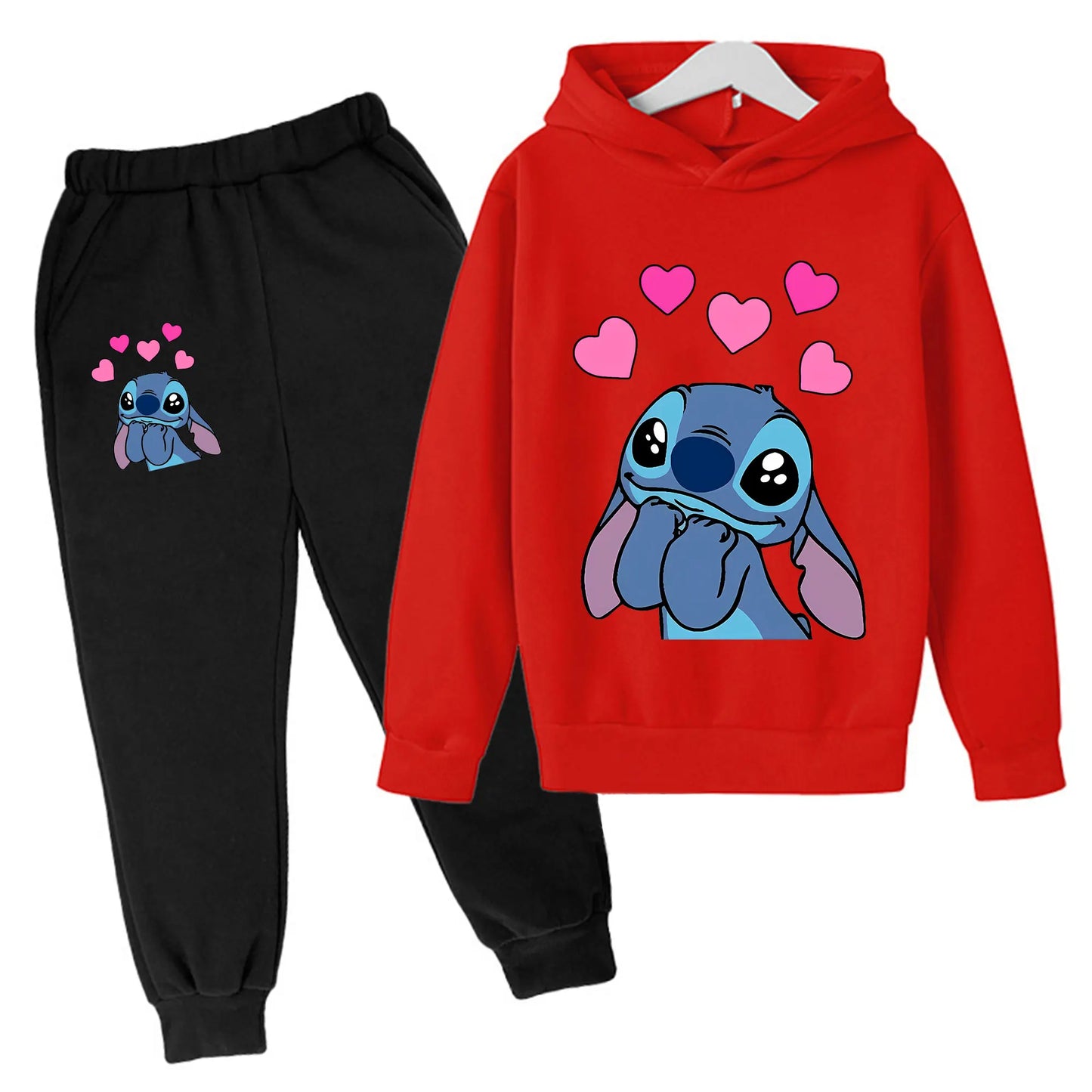 Ensemble Sweat à Capuche et Pantalon Stitch (divers coloris)