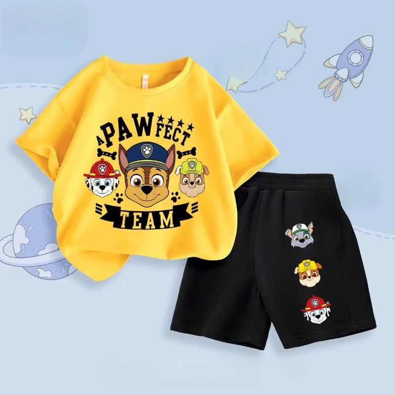 Ensemble Pat Patrouille T-shirt à mache courte et Short