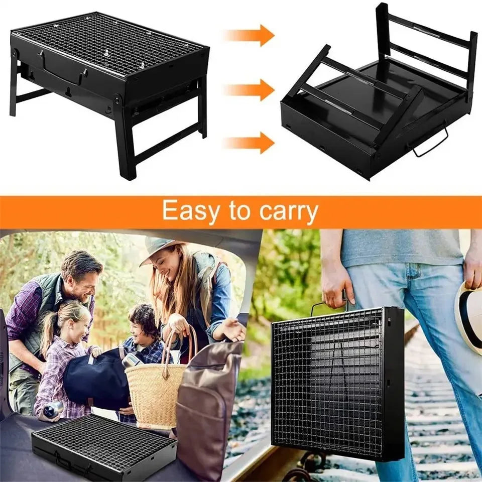 Portable stainless steel barbecue