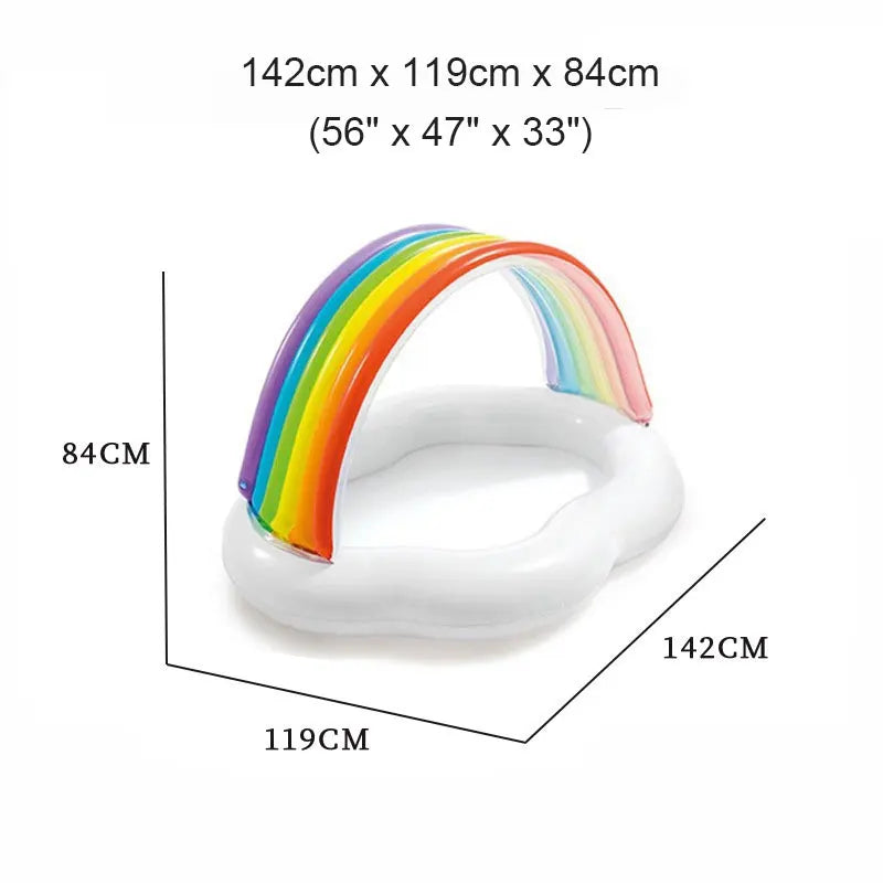 Inflatable parasol pools for children