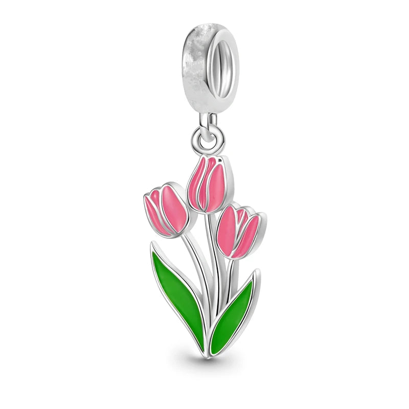 Charms Série Rose en Argent 925