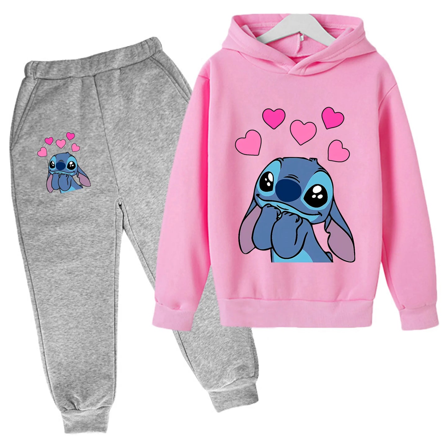 Ensemble Sweat à Capuche et Pantalon Stitch (divers coloris)