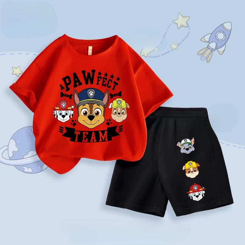 Ensemble Pat Patrouille T-shirt à mache courte et Short