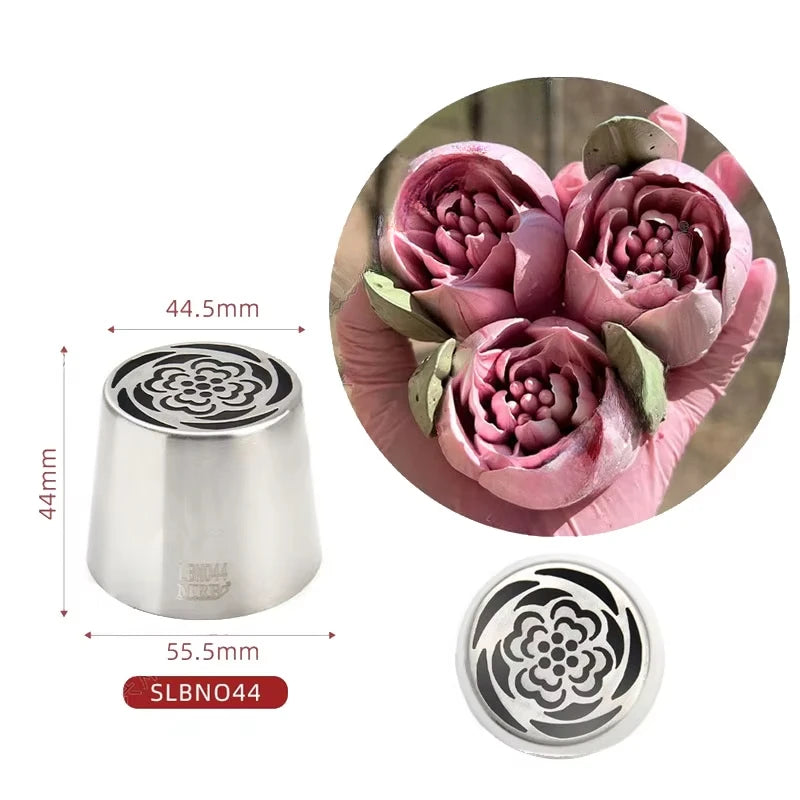 Buses de Décoration de Gâteau en acier inoxydable, Motif Fleur