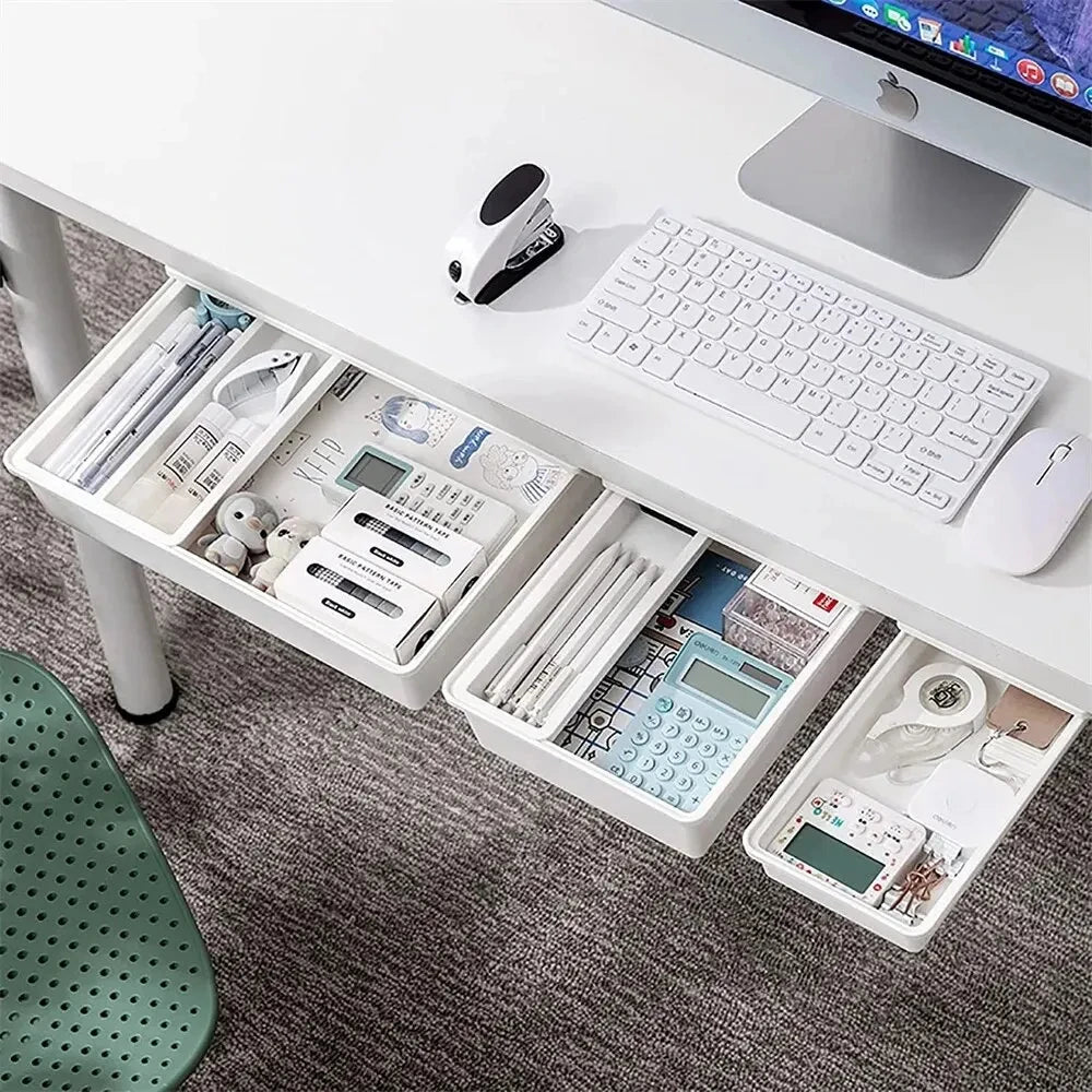 Self-adhesive storage organizer