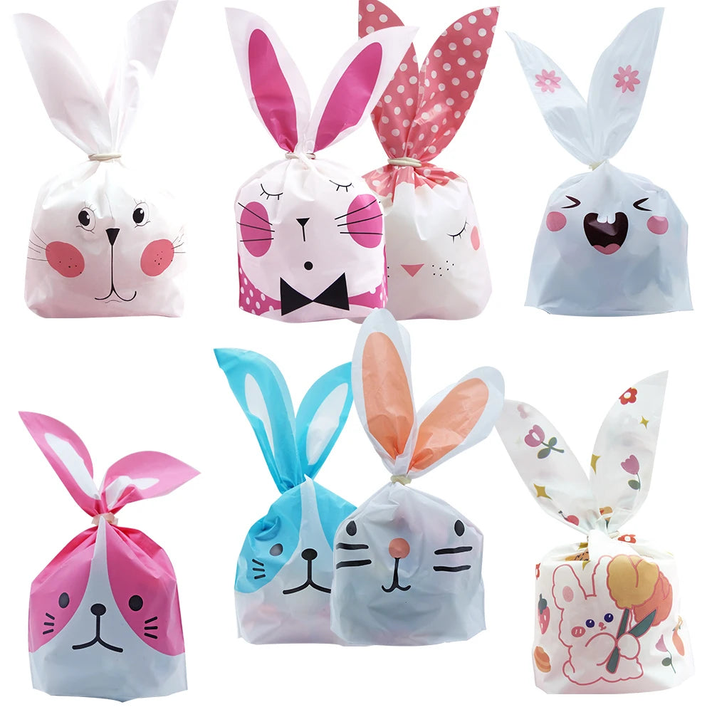 Lots of Plastic Cookie or Candy Bags for Easter Party