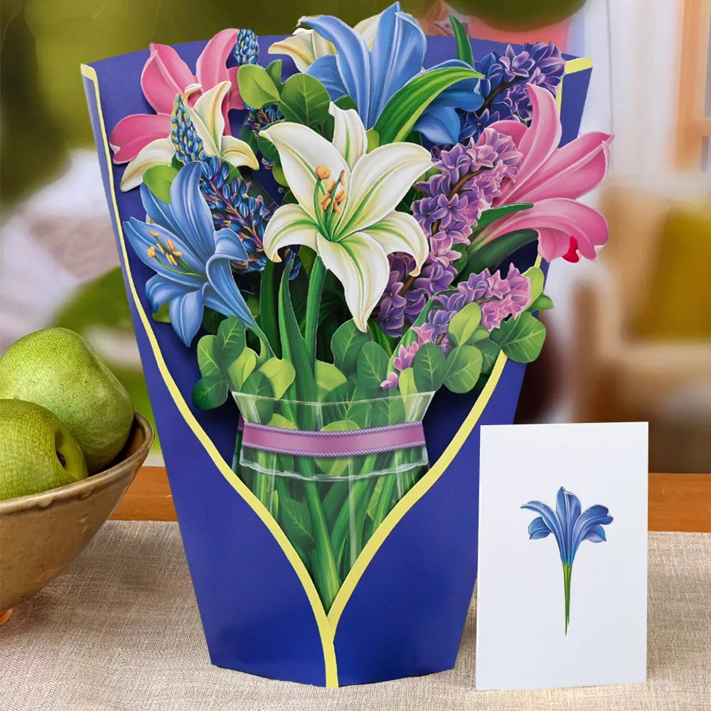 Carte Pop-Up 3D Bouquet de Fleur