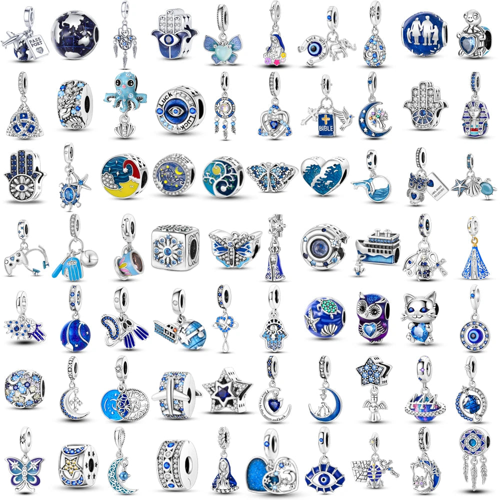 Charms Série Bleue en argent 925