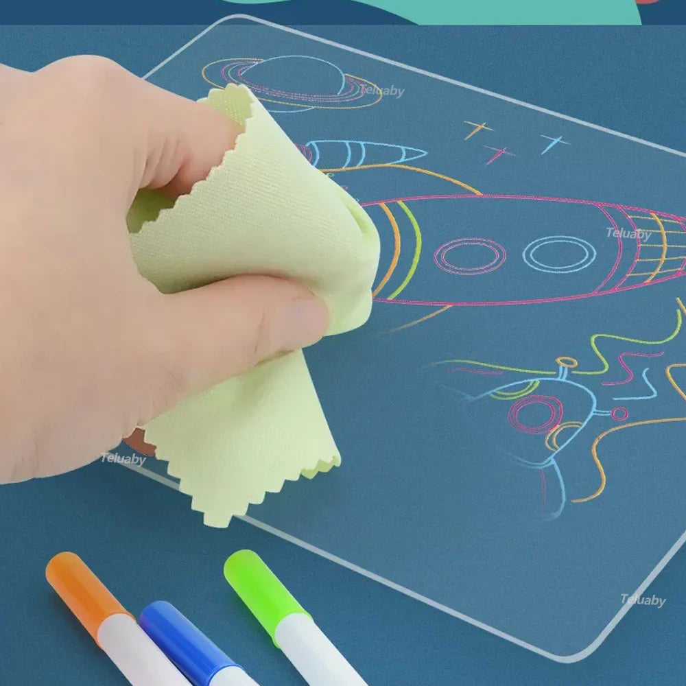 3D Magic Drawing Board LED Light