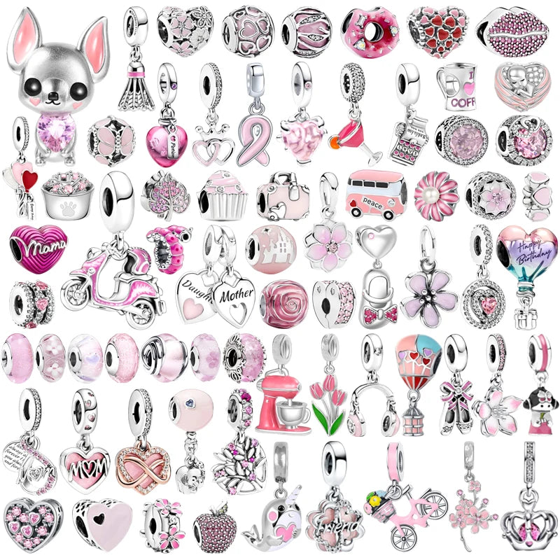 Charms Série Rose en Argent 925