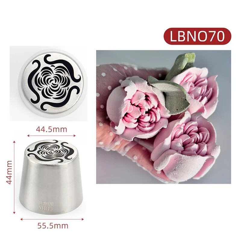 Buses de Décoration de Gâteau en acier inoxydable, Motif Fleur