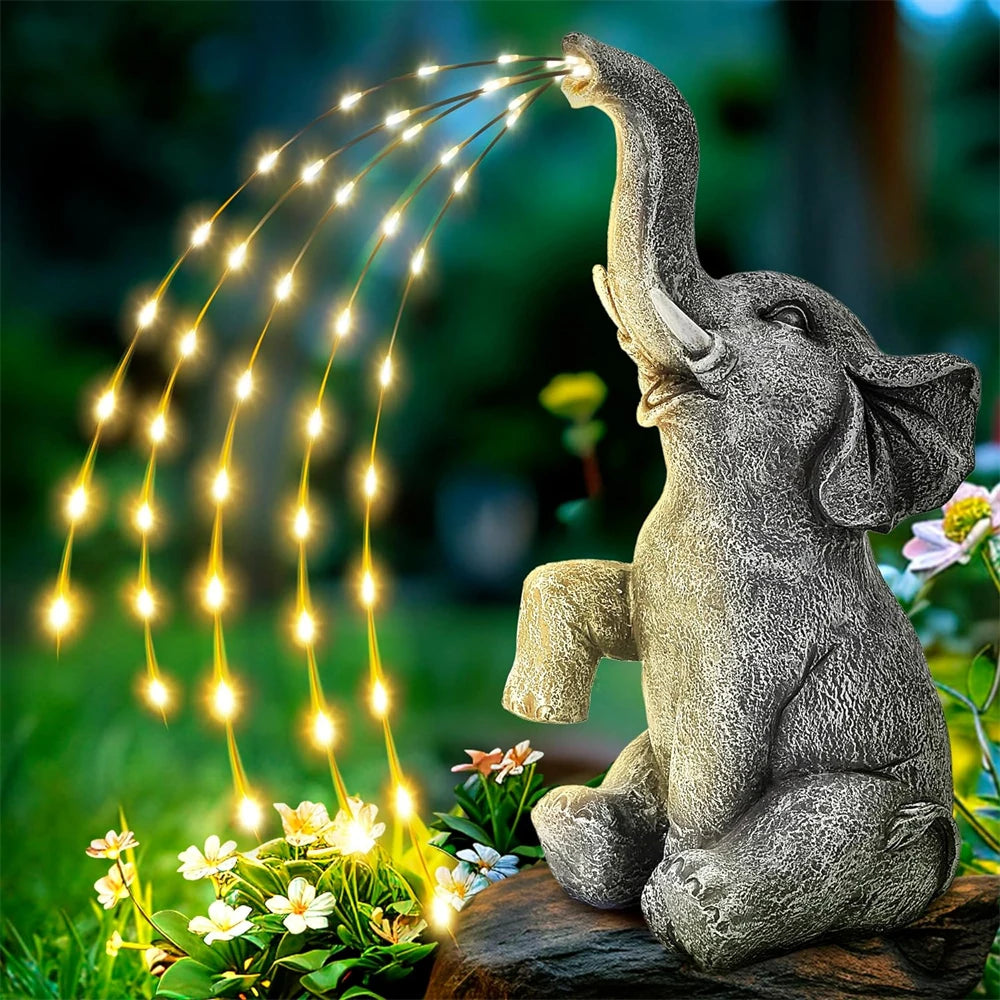 Solar Elephant Statue