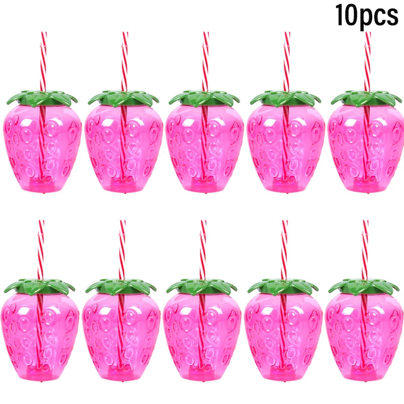 Gobelets hawaïen Ananas Noix de coco Fraise