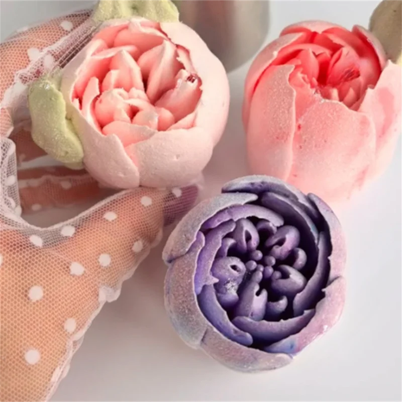 Buses de Décoration de Gâteau en acier inoxydable, Motif Fleur
