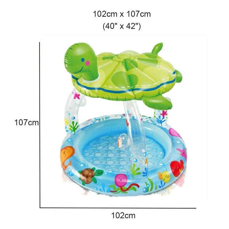 Inflatable parasol pools for children