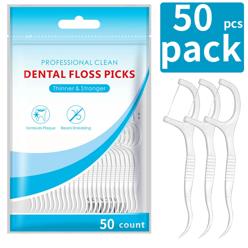 Dental floss with handle