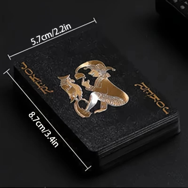 Jeu de 54 Cartes de Poker Noir et Or Imperméables