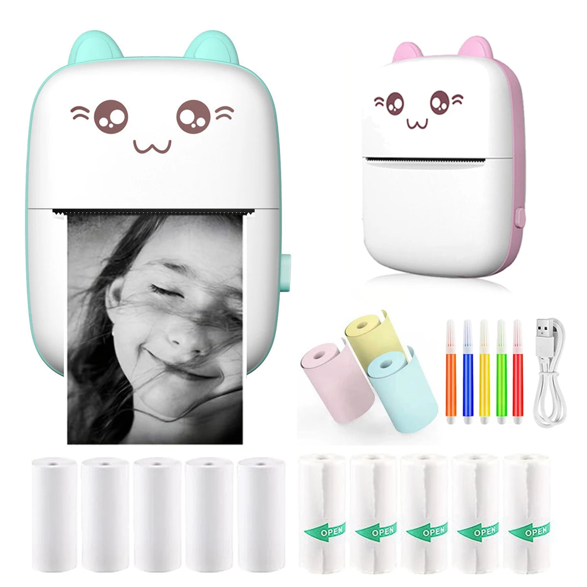Mini Imprimante Bluetooth Thermique chaton