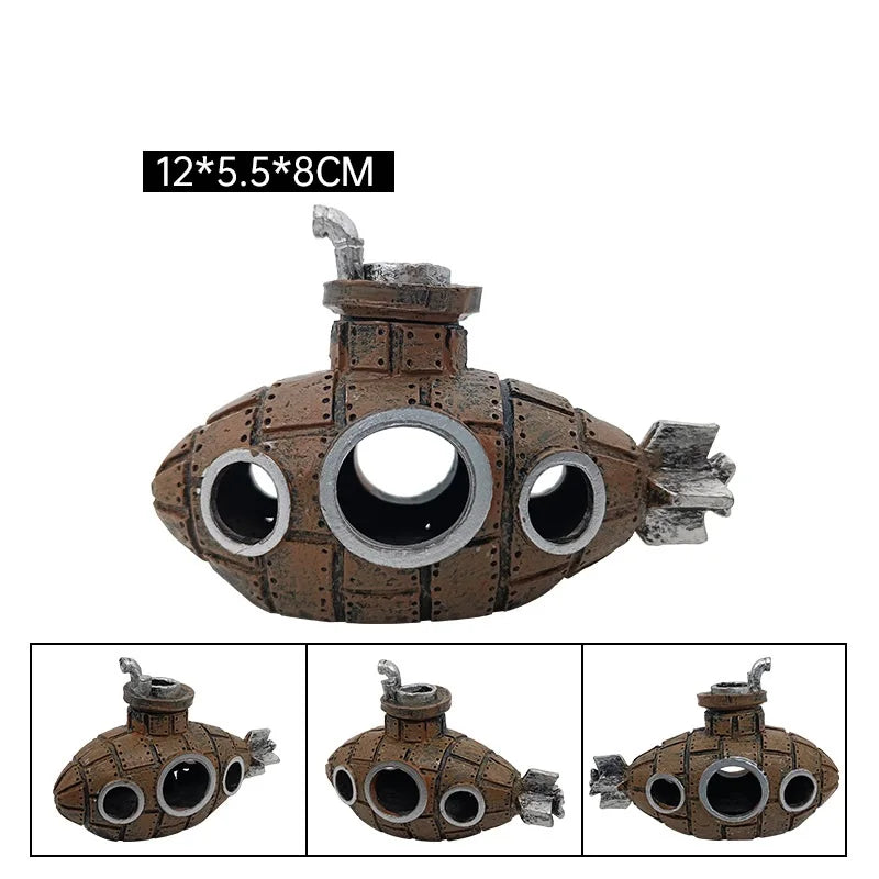 Submarine Aquarium Decoration