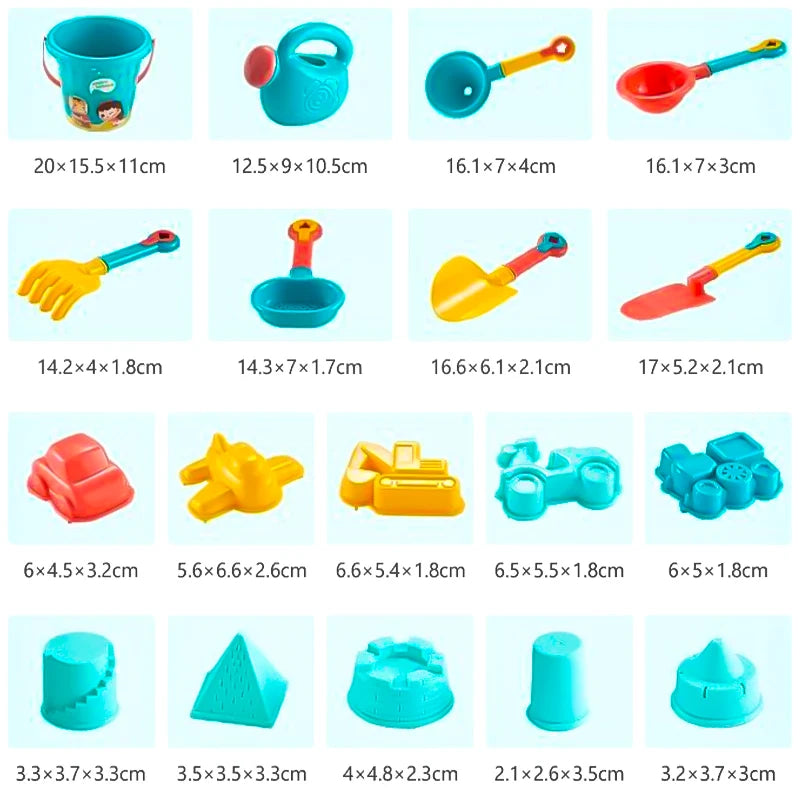 Ensemble de 18 Jouets de Plage pour Enfants