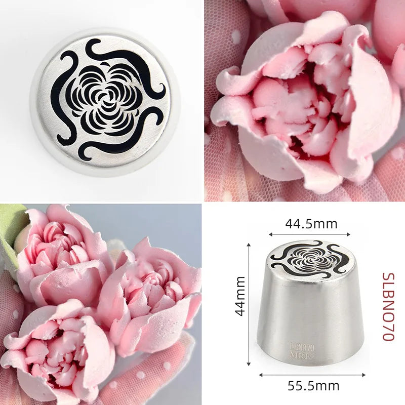 Buses de Décoration de Gâteau en acier inoxydable, Motif Fleur