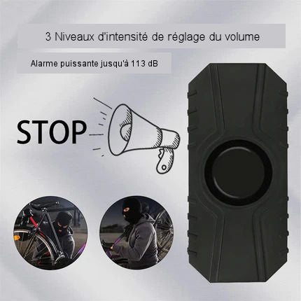 Waterproof bicycle alarm with remote control