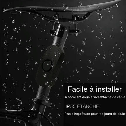 Waterproof bicycle alarm with remote control
