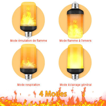 B22 E27 LED Flame Effect Ambient Light Bulbs