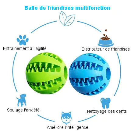 Rubber ball for dogs and cats