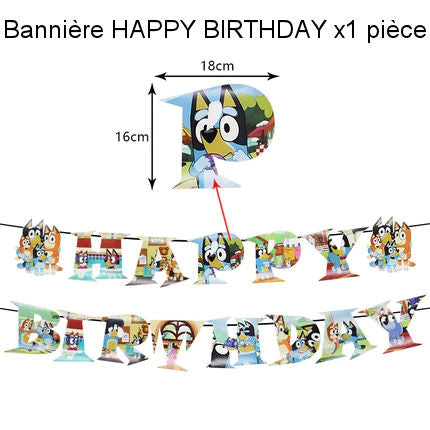 Bluey et Bingo Sets Anniversaire