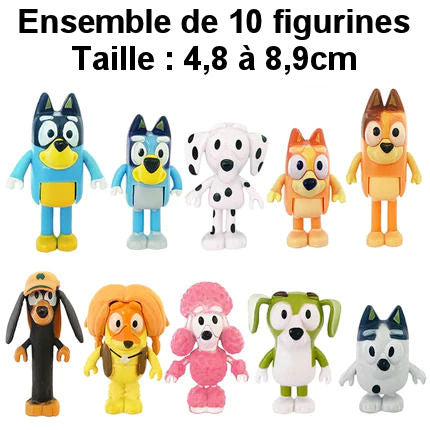 Figurines Bluey et Bingo et ses Amis