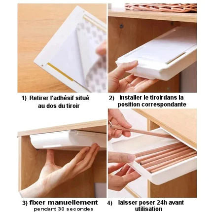 Self-adhesive storage organizer