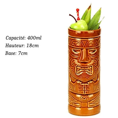 Verres Tiki en Céramique type Hawaïen
