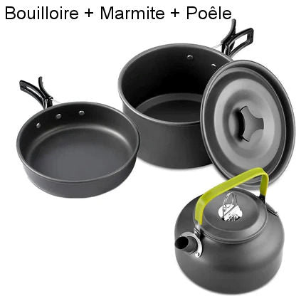 Outdoor kitchen tableware and utensils set