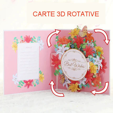 Carte Pop-Up 3D Bouquet de Fleur