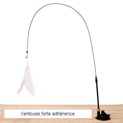 Interactive feather duster toy for cats