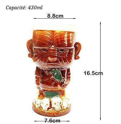 Verres Tiki en Céramique type Hawaïen