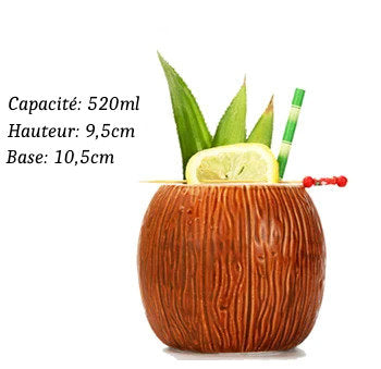 Verres Tiki en Céramique type Hawaïen