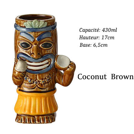 Verres Tiki en Céramique type Hawaïen