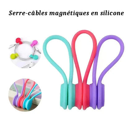 Reusable magnetic cable ties