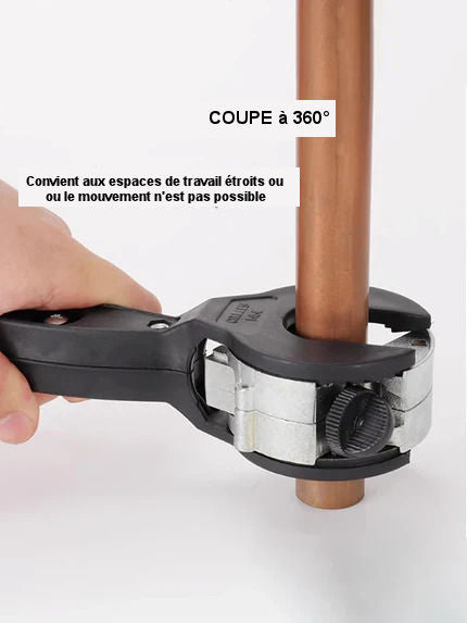 Coupe Tubes métaux 360°.à Cliquet en Acier Inoxydable