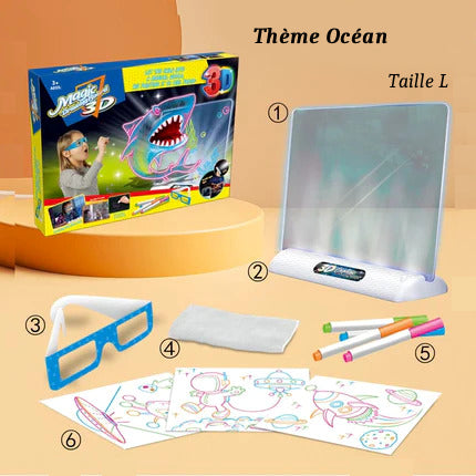3D Magic Drawing Board LED Light