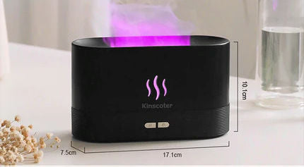 Aroma diffuser humidifier with flame effects