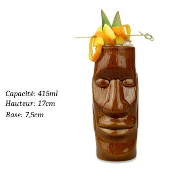 Verres Tiki en Céramique type Hawaïen